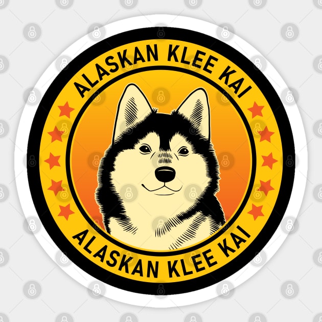 Alaskan Klee Kai Dog Portrait Sticker by millersye